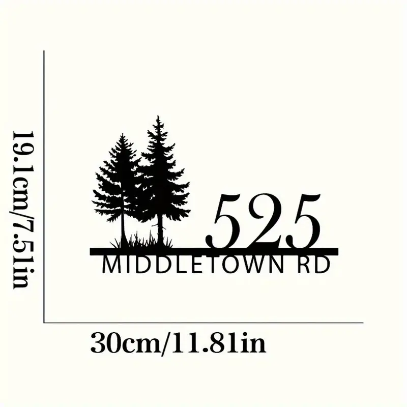 Custom pine house sign dimensions