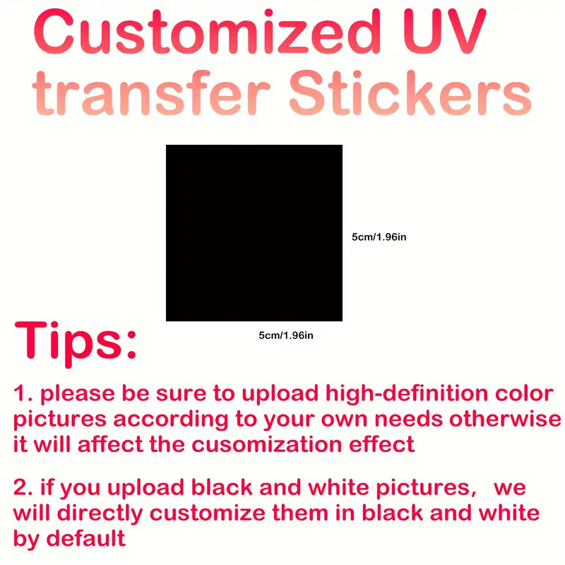 custom 3D transfer stickers instructions