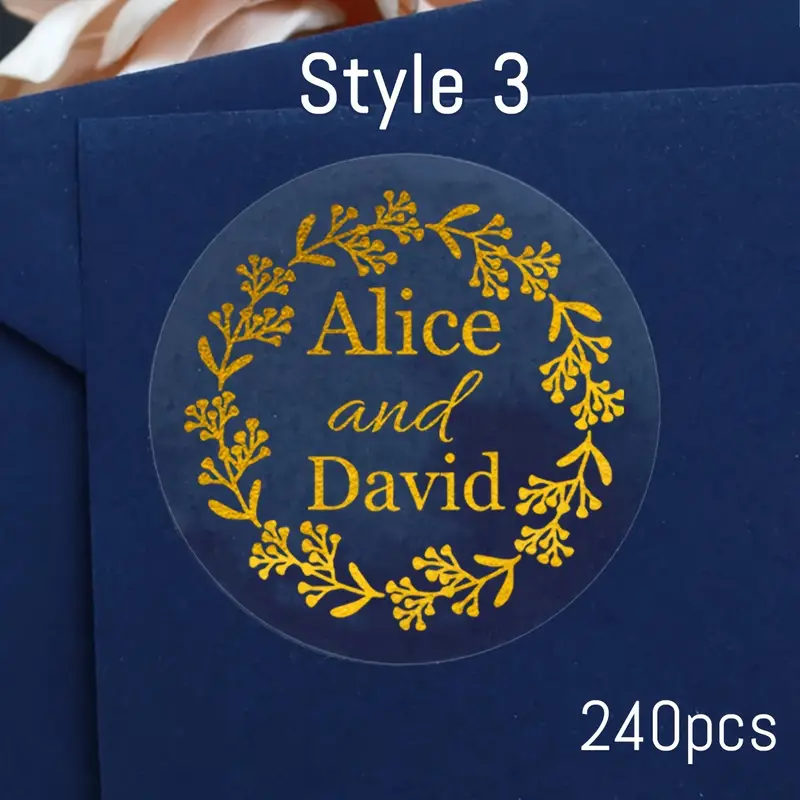 custom wedding stickers gold foil South Africa